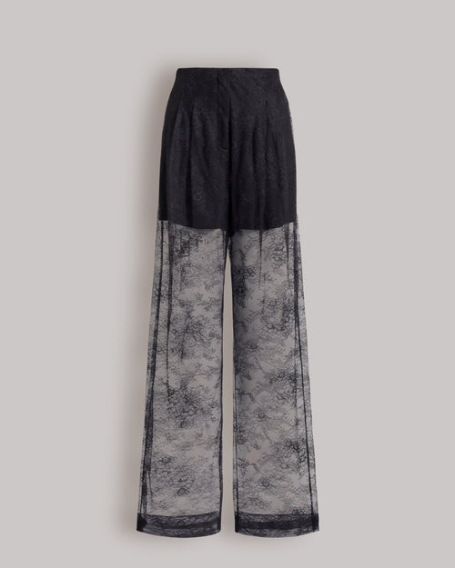 Sheer lace trousers Black Alberta Ferretti Boutique Online 0