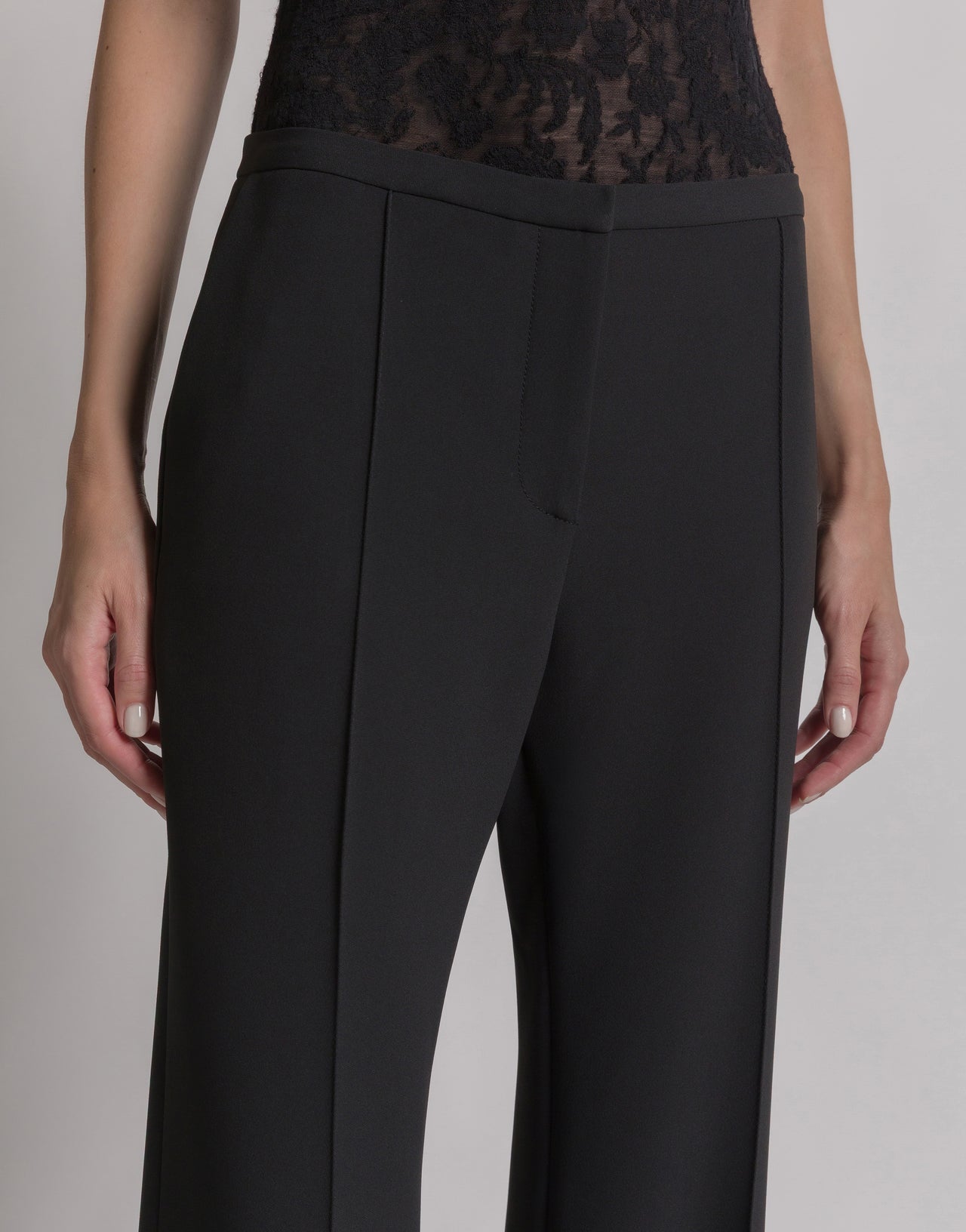 Tropical wool bootcut trousers Black Alberta Ferretti Boutique Online 4