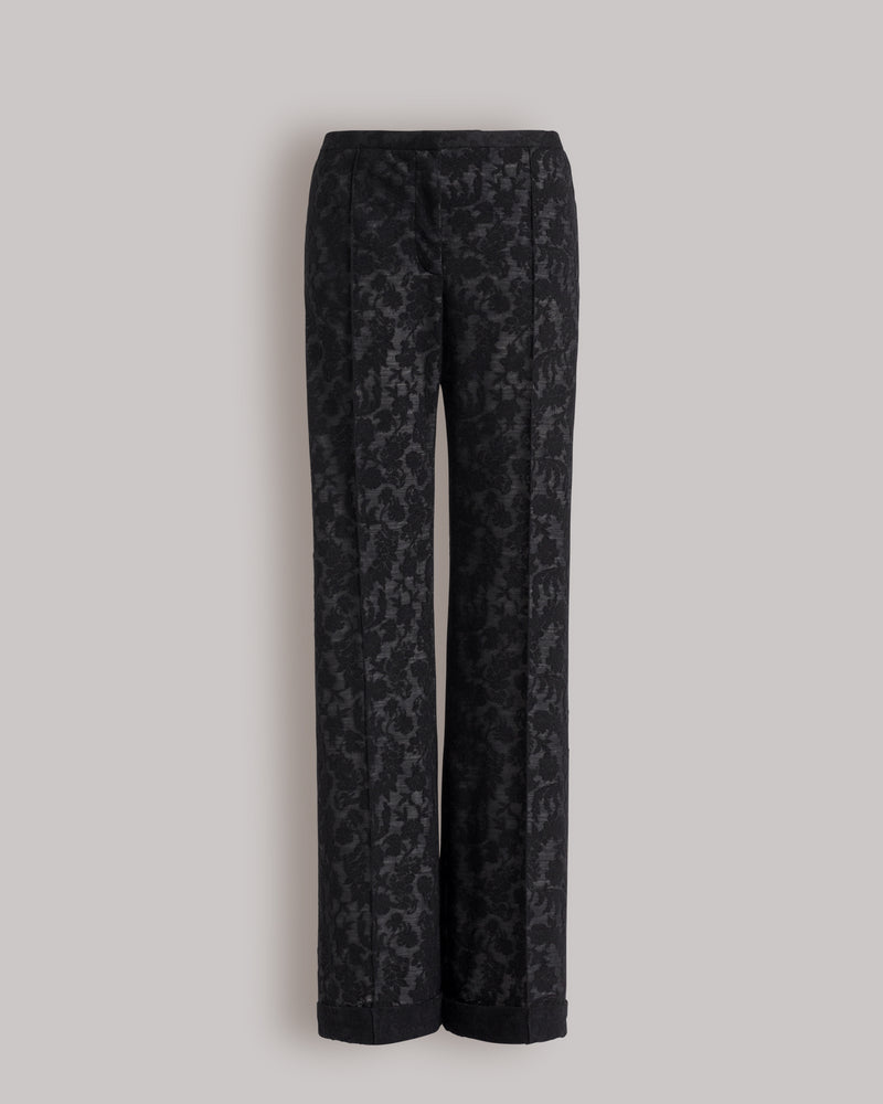 Wool lace trousers Black Alberta Ferretti Boutique Online 0