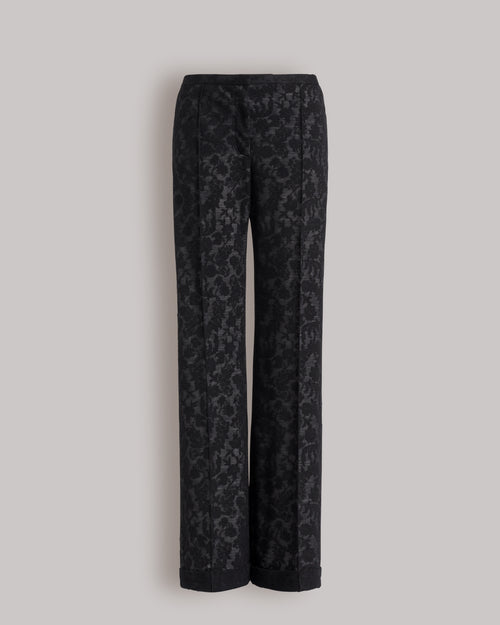 Wool lace trousers Black Alberta Ferretti Boutique Online 0