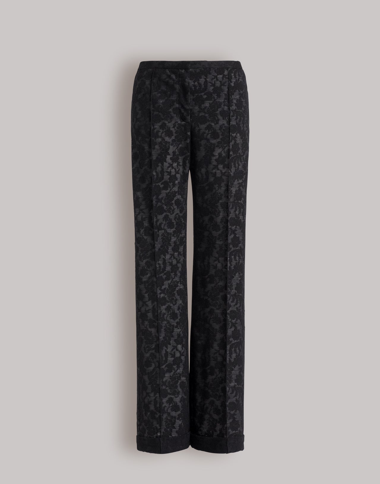 Wool lace trousers Black Alberta Ferretti Boutique Online 1