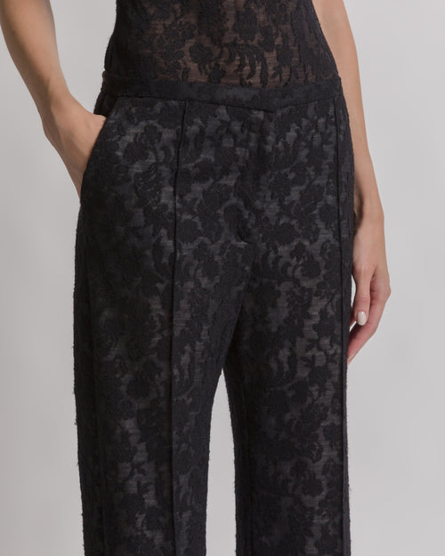 Wool lace trousers