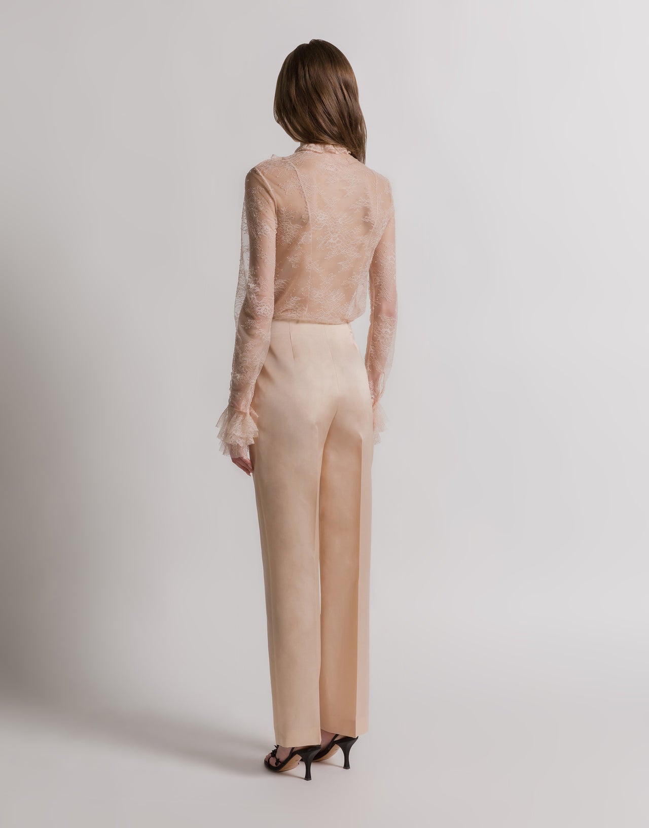 Silk organza dress trousers 粉红色 Alberta Ferretti Boutique Online 2