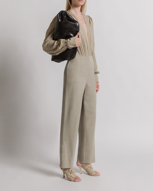Pantalon de costume en tweed Beige Alberta Ferretti Boutique Online 1