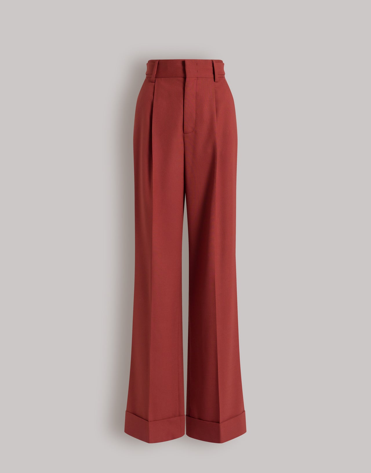 Tropische Wollfaltenhose Rot Alberta Ferretti Boutique Online 1
