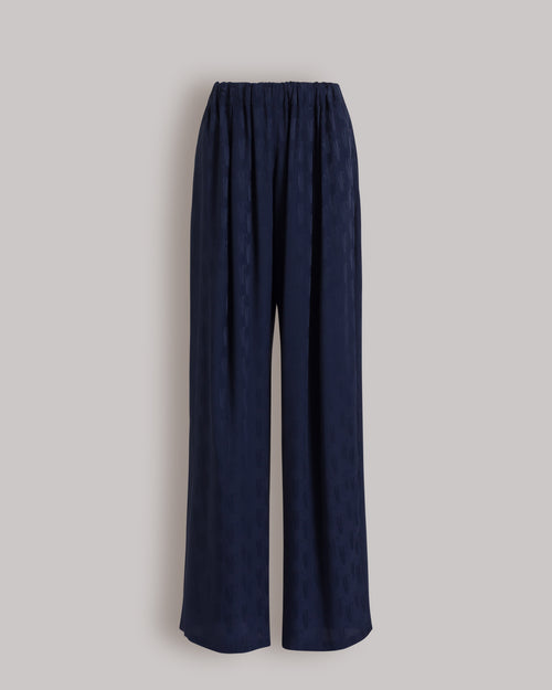 Monogram AF silk trousers Blue Alberta Ferretti Boutique Online 0