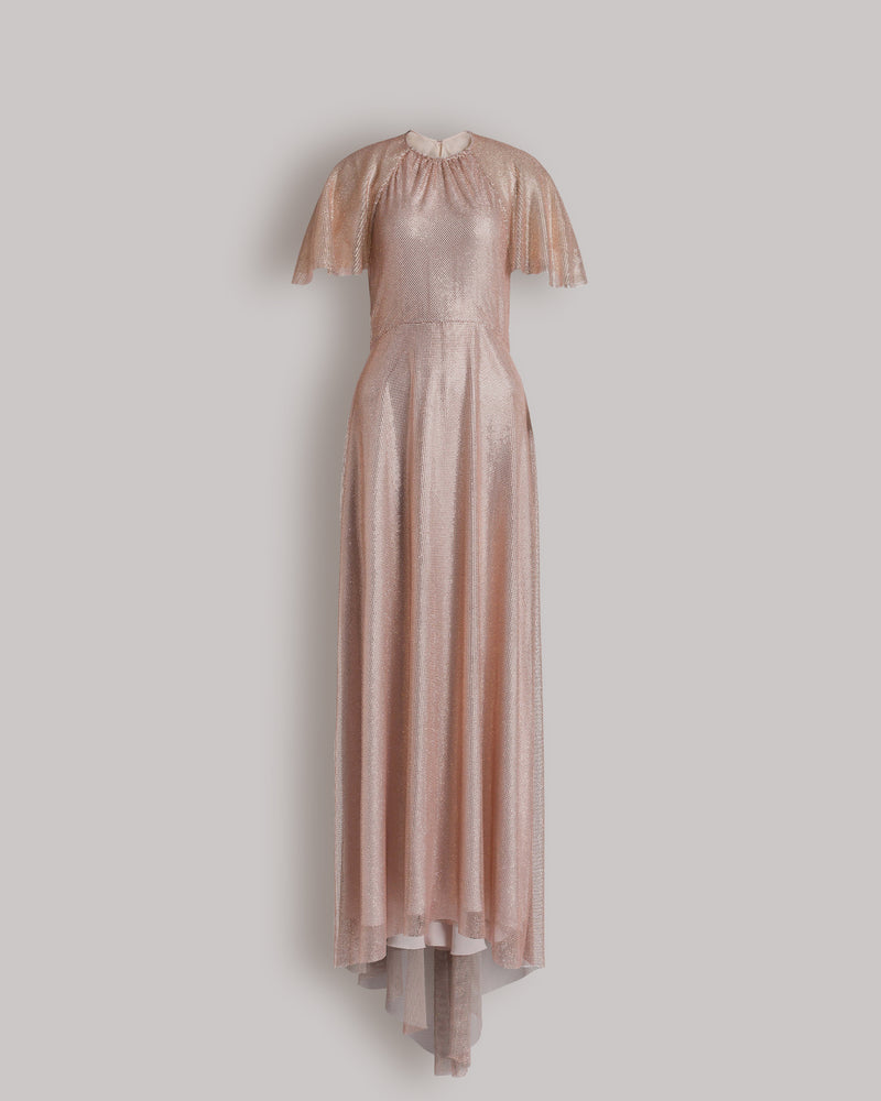Micro-rhinestone evening dress Pink Alberta Ferretti Boutique Online 0