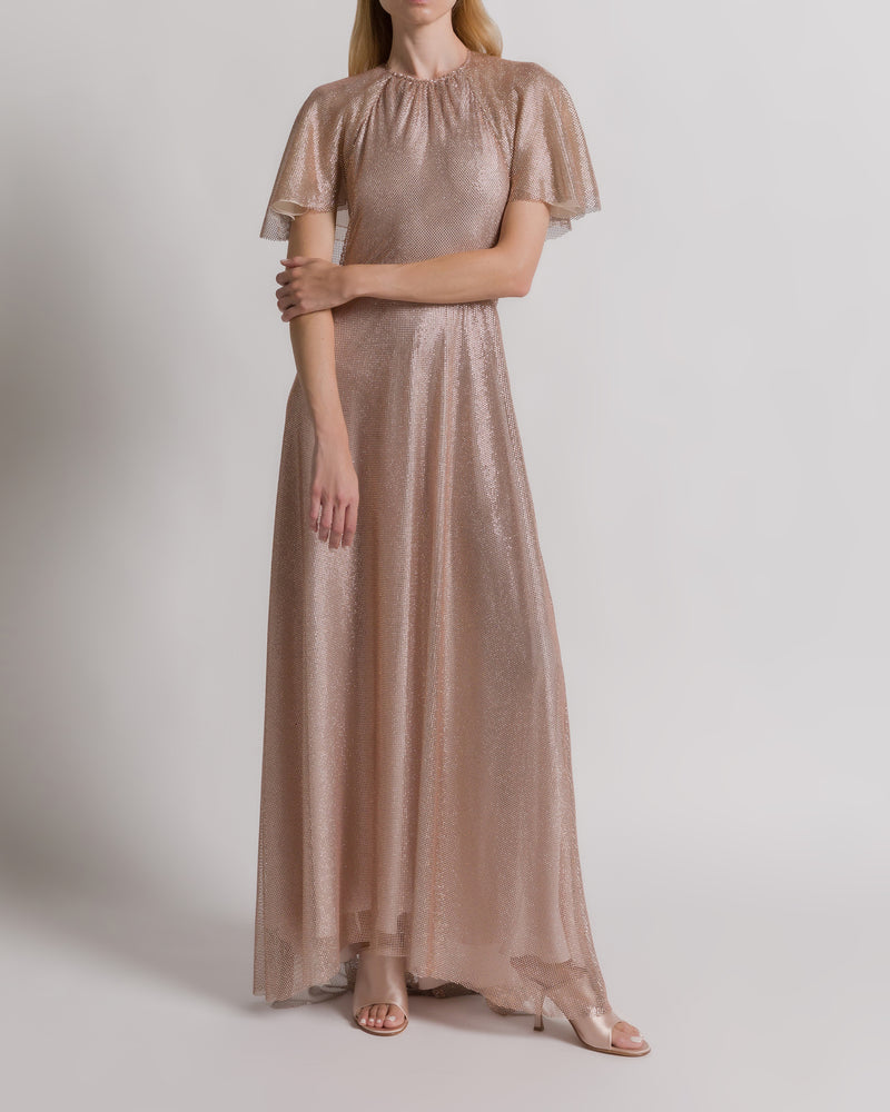 Micro-rhinestone evening dress Pink Alberta Ferretti Boutique Online 1