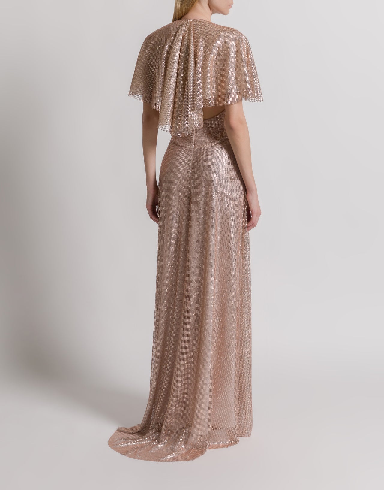 Micro-rhinestone evening dress Pink Alberta Ferretti Boutique Online 3