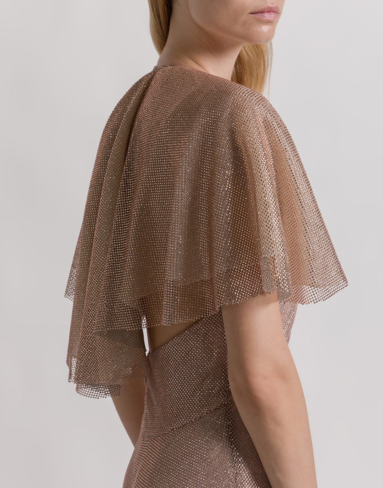 Micro-rhinestone evening dress Pink Alberta Ferretti Boutique Online 4