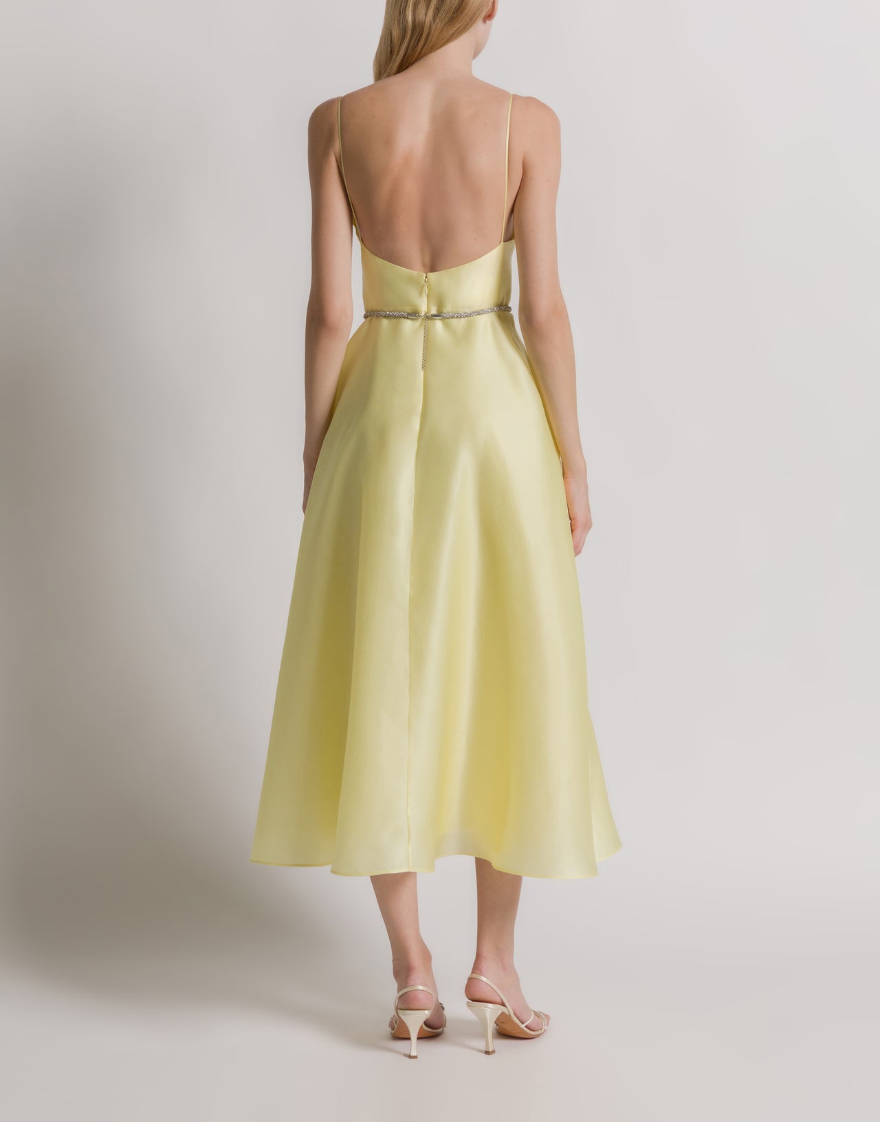 Kleid aus Seidenorganza Gelb Alberta Ferretti Boutique Online 3