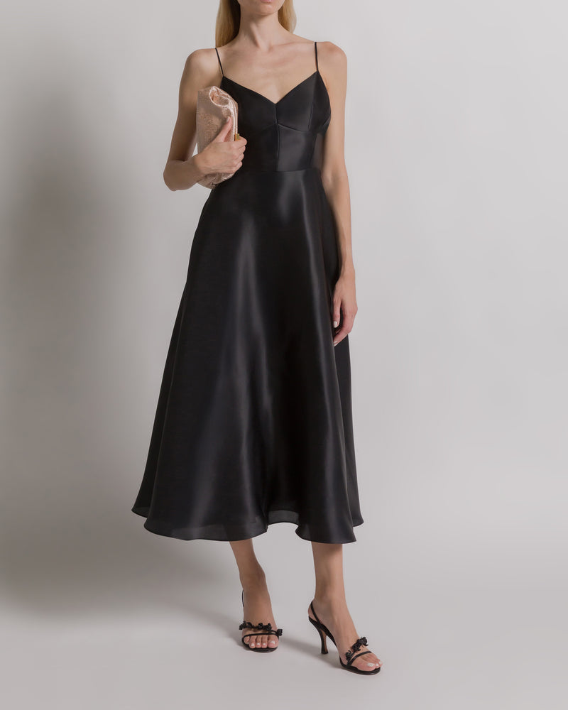 Silk organza dress Black Alberta Ferretti Boutique Online 1
