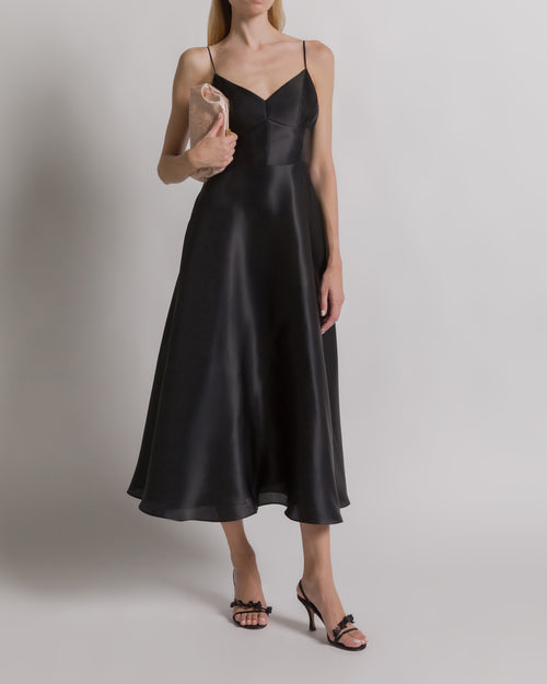 Silk organza dress Black Alberta Ferretti Boutique Online 1