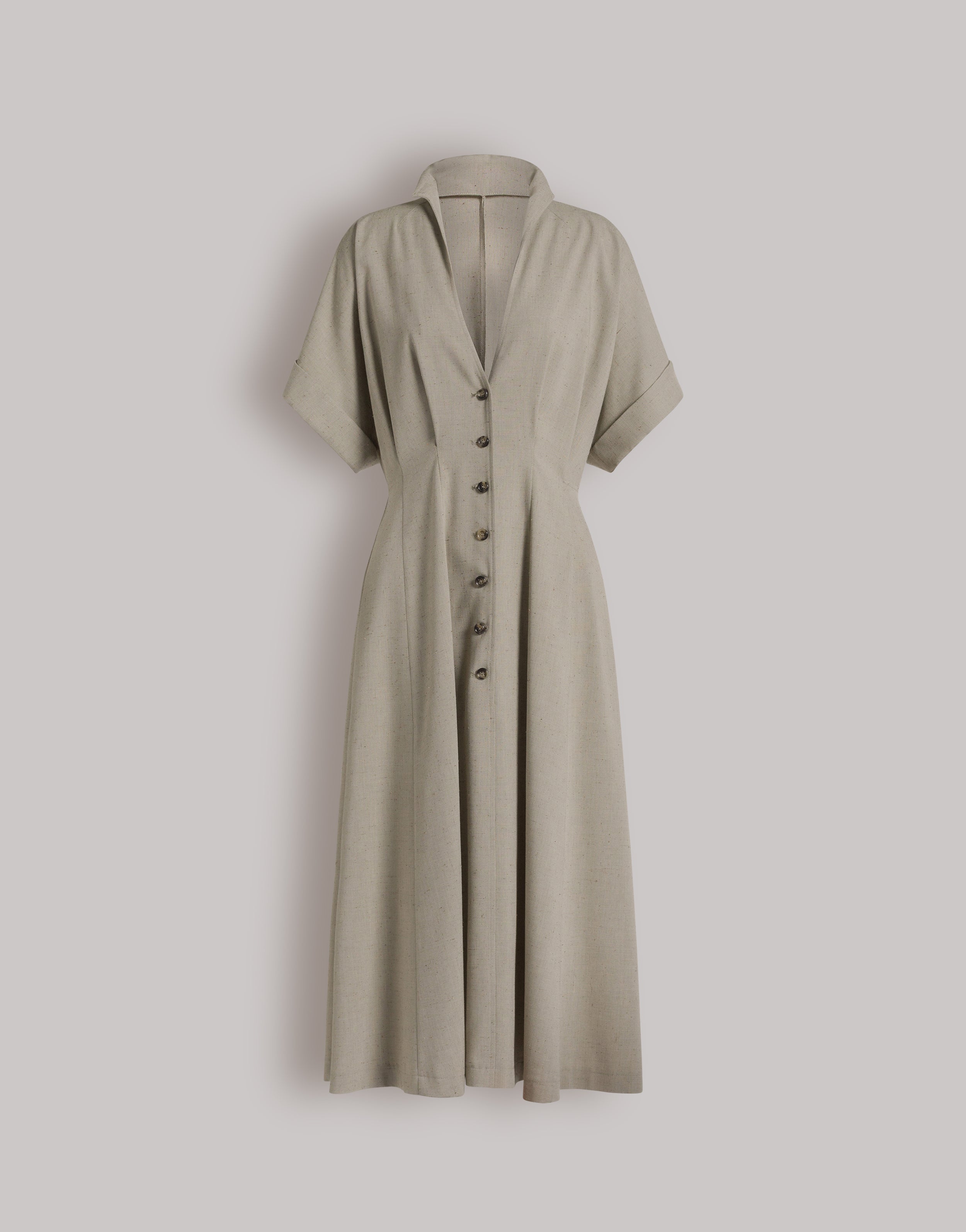 cotton shirt dress フランス アンティーク rennes — Album di Famiglia | TC Cotton Long Shirt Dress in Navy