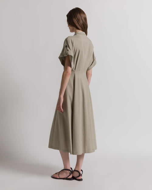 alberta ferretti shirt dress Sleeveless midi shirt dress
