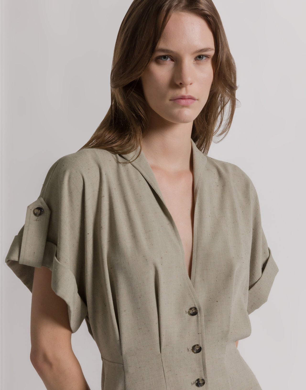 Tweed shirt dress ベージュ Alberta Ferretti Boutique Online 3