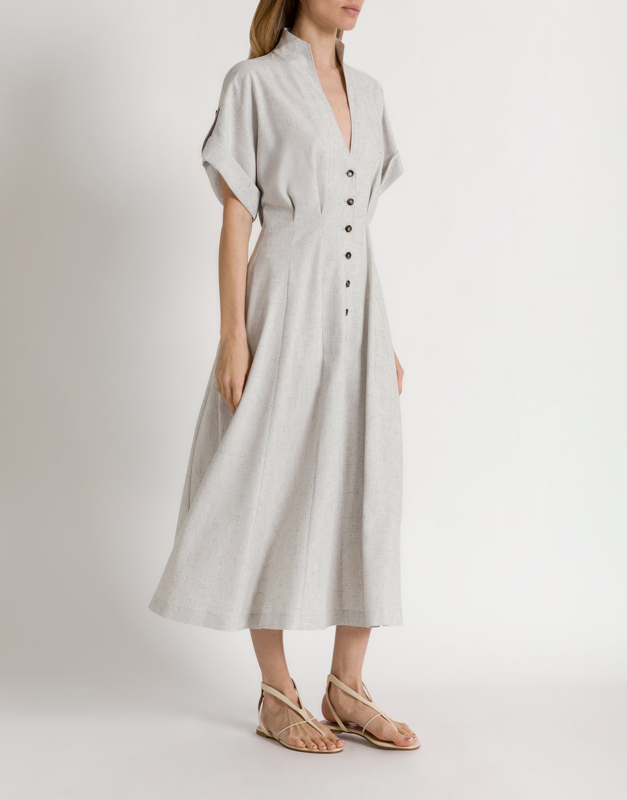 Tweed-Hemdkleid 灰色 Alberta Ferretti Boutique Online 2