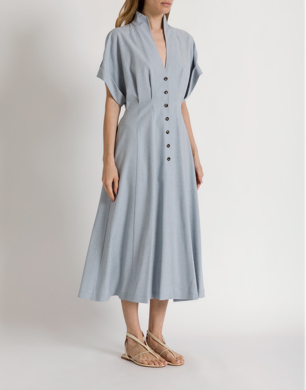 Tweed shirt dress 蓝 Alberta Ferretti Boutique Online 2