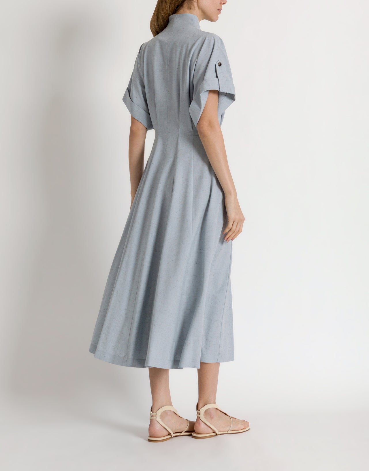 Tweed shirt dress 蓝 Alberta Ferretti Boutique Online 3