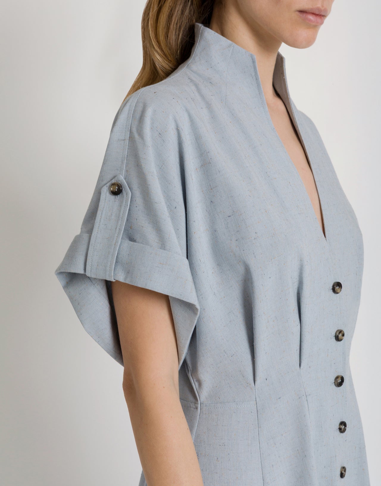 Tweed shirt dress 蓝 Alberta Ferretti Boutique Online 4