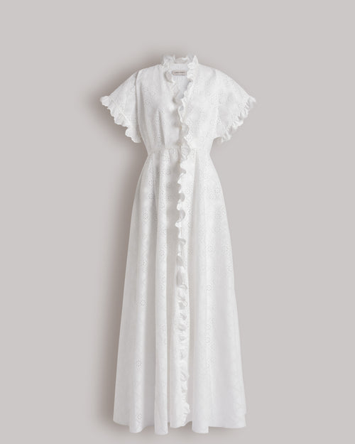 Sangallo lace dress White Alberta Ferretti Boutique Online 0