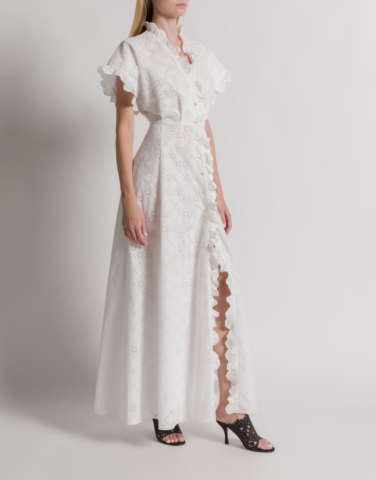 Sangallo lace dress White Alberta Ferretti Boutique Online 2