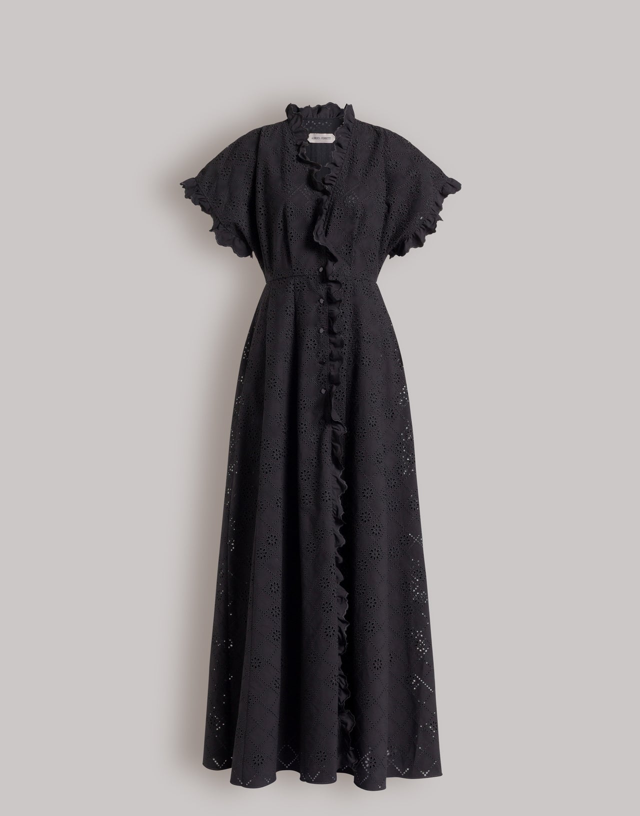 Robe en dentelle Sangallo Noir Alberta Ferretti Boutique Online 1