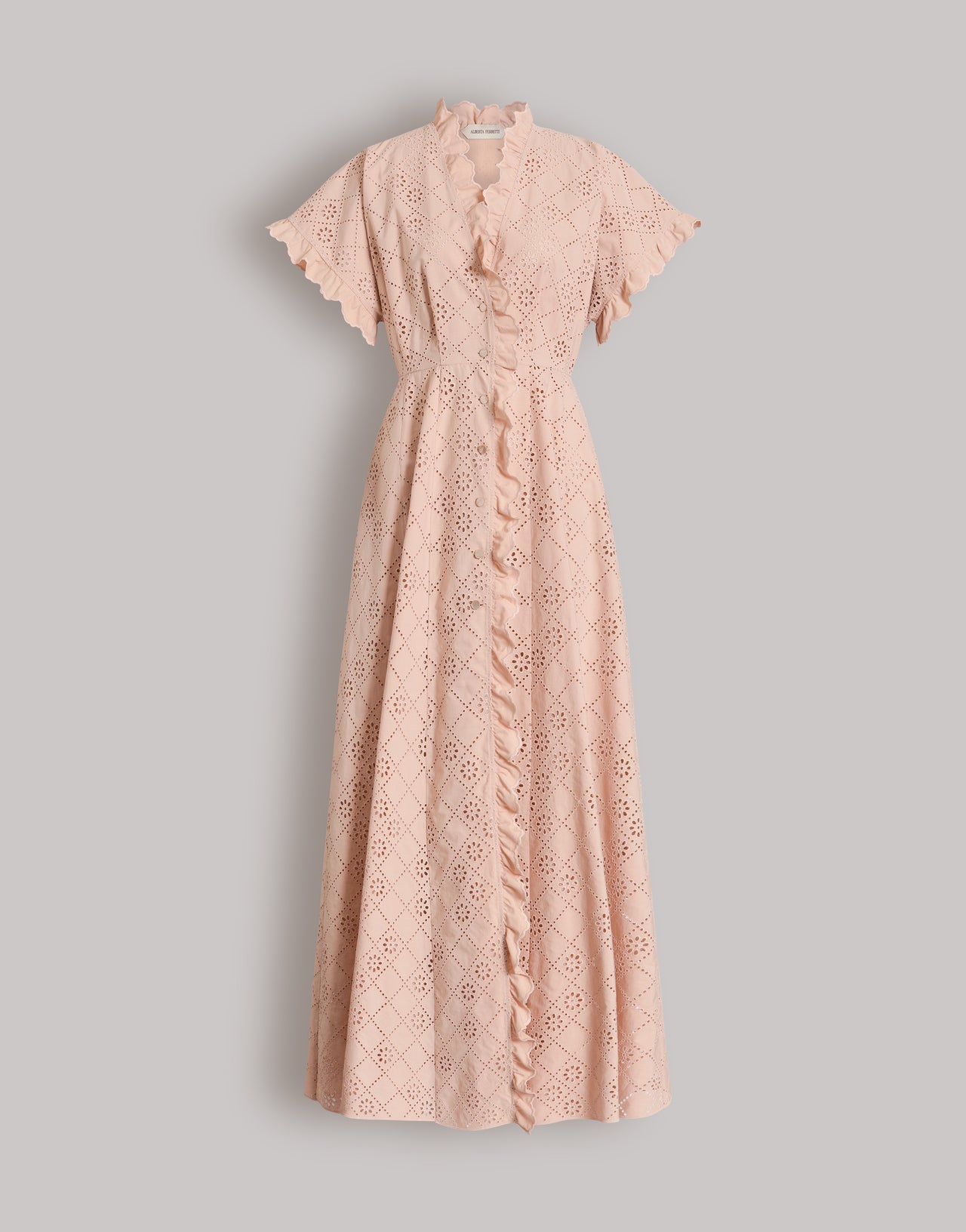 Abito in pizzo Sangallo 粉红色 Alberta Ferretti Boutique Online 1