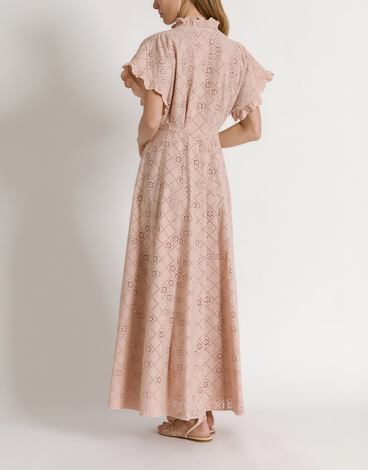 Abito in pizzo Sangallo 粉红色 Alberta Ferretti Boutique Online 3