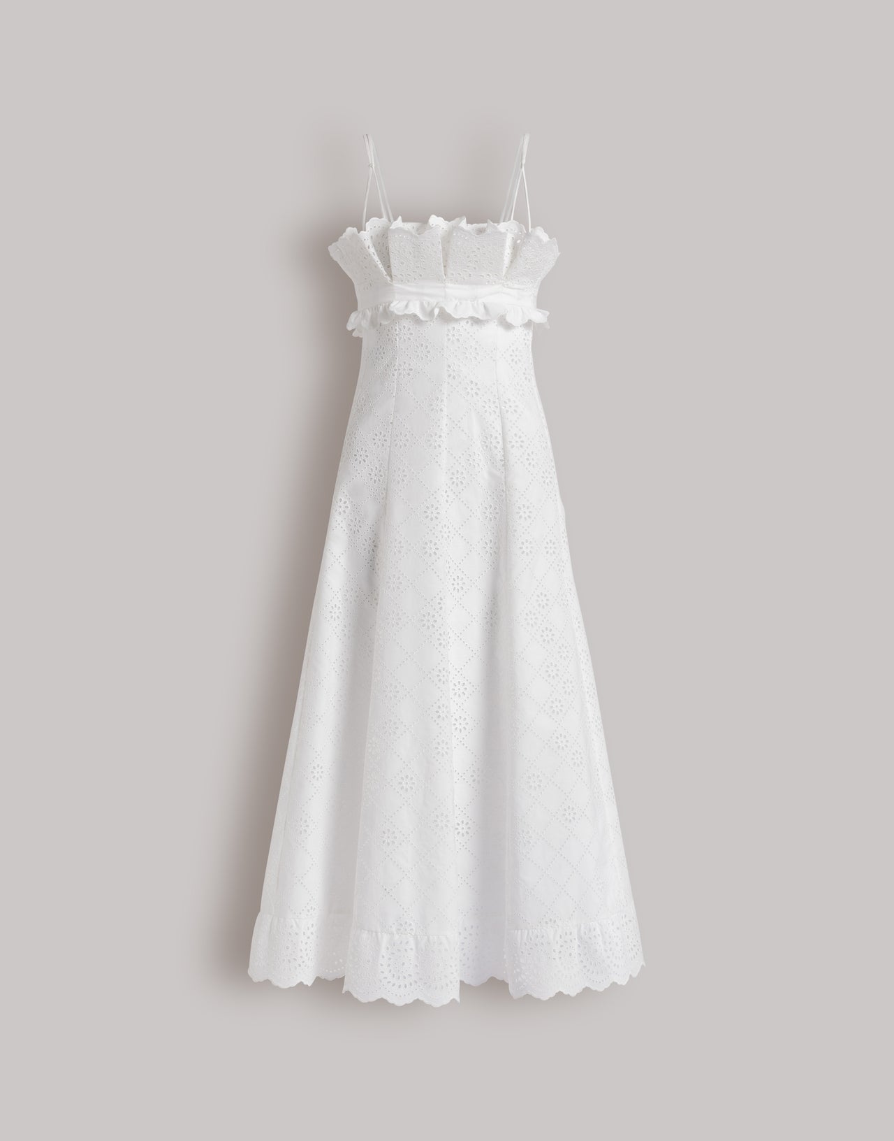 Sangallo Sommerkleid aus Spitze 白色 Alberta Ferretti Boutique Online 1