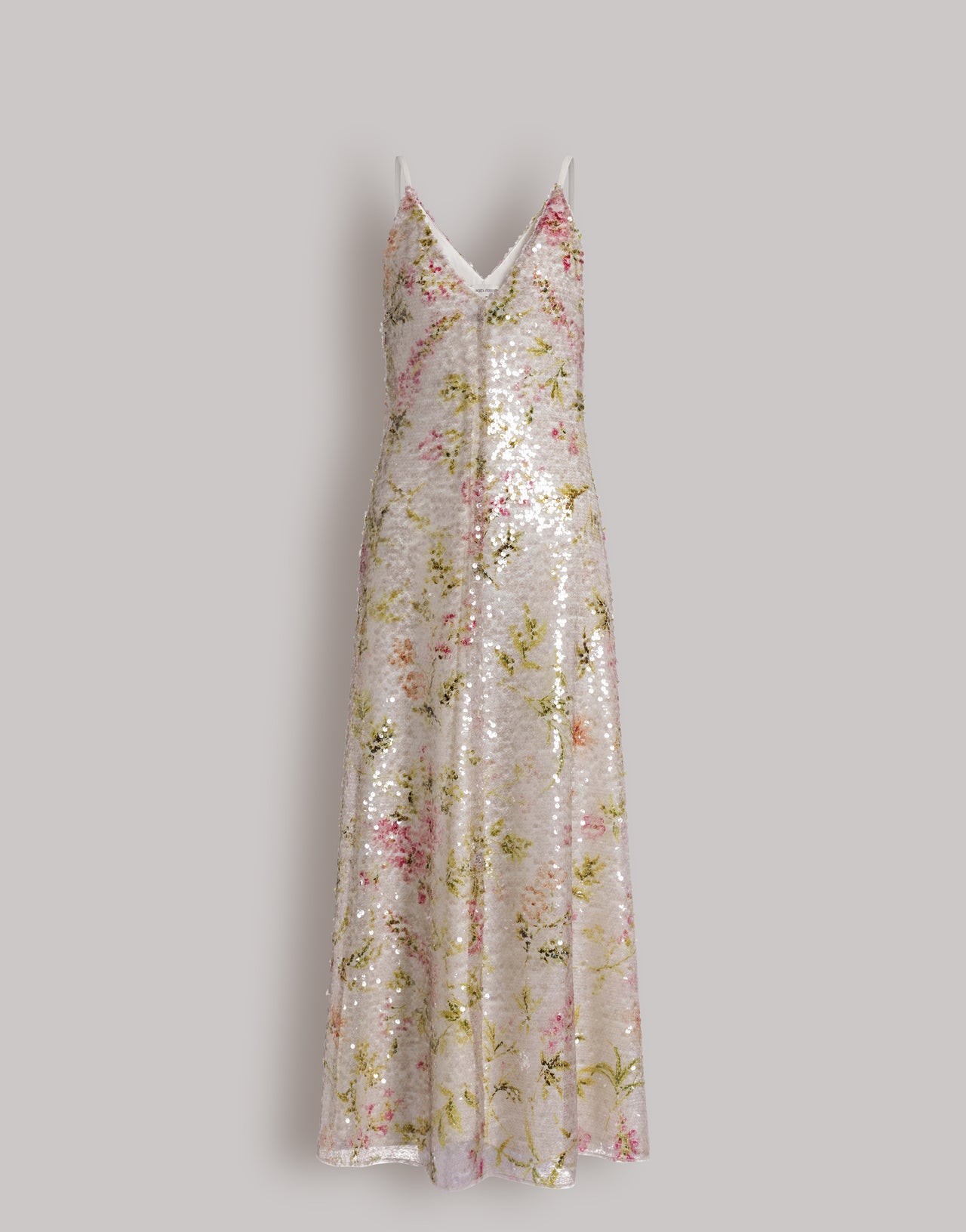 Evening dress with floral sequins Ivory Alberta Ferretti Boutique Online 4
