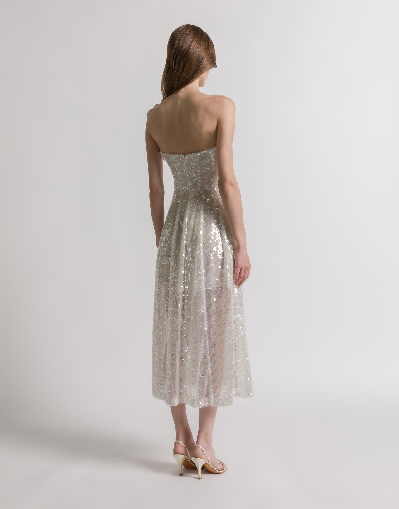 Sequined bustier dress White Alberta Ferretti Boutique Online 2