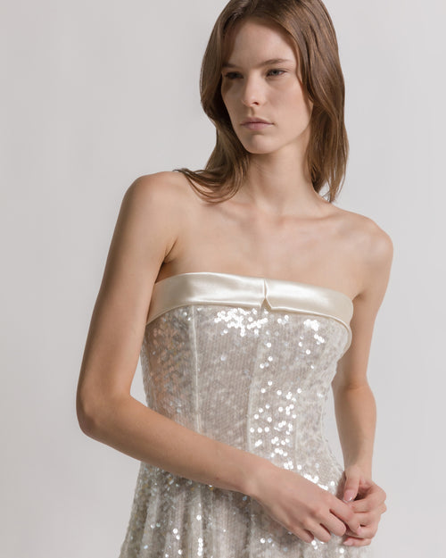 Sequined bustier dress