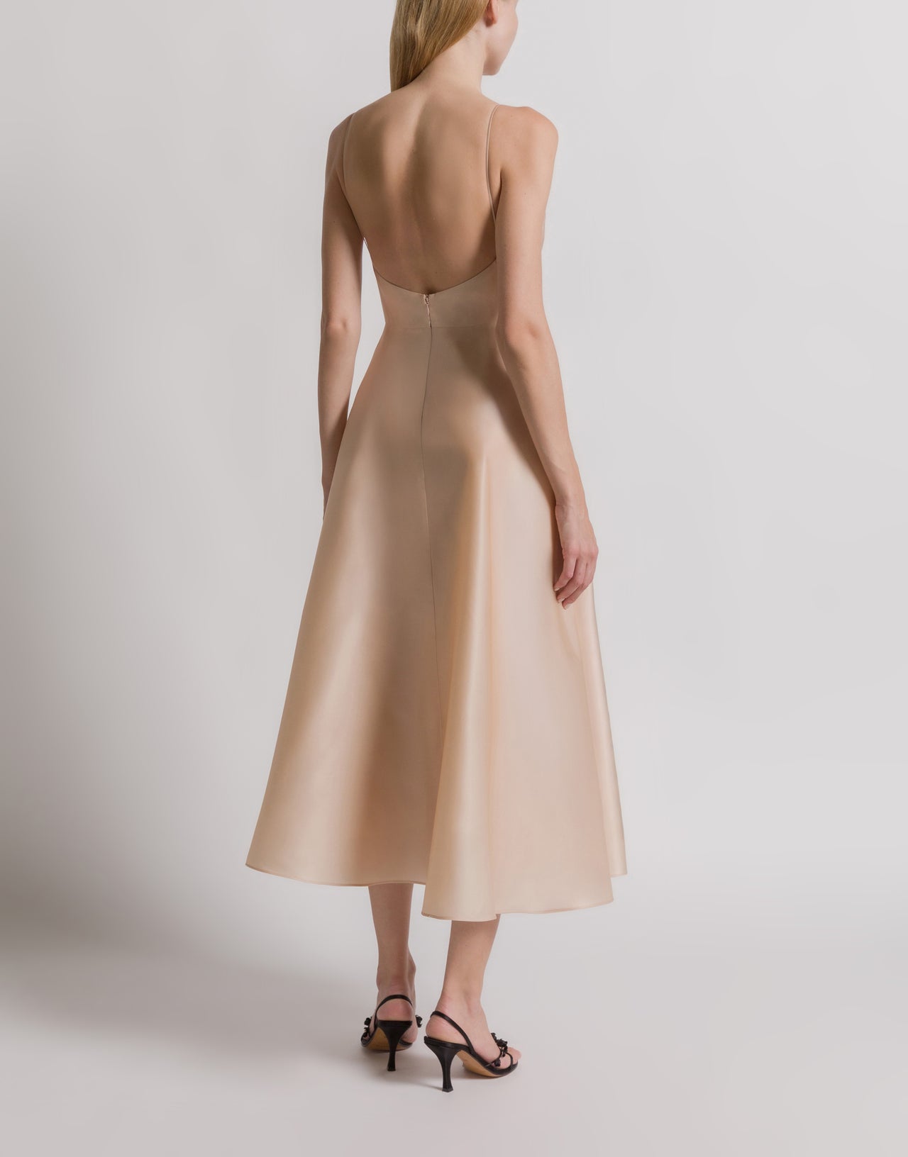 Silk organza dress with floral embroidery Pink Alberta Ferretti Boutique Online 3