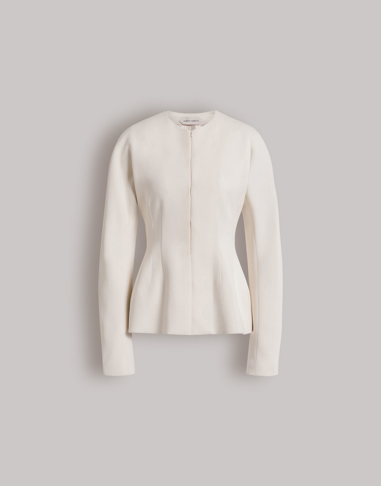 Elegant cady jacket 象牙 Alberta Ferretti Boutique Online 4