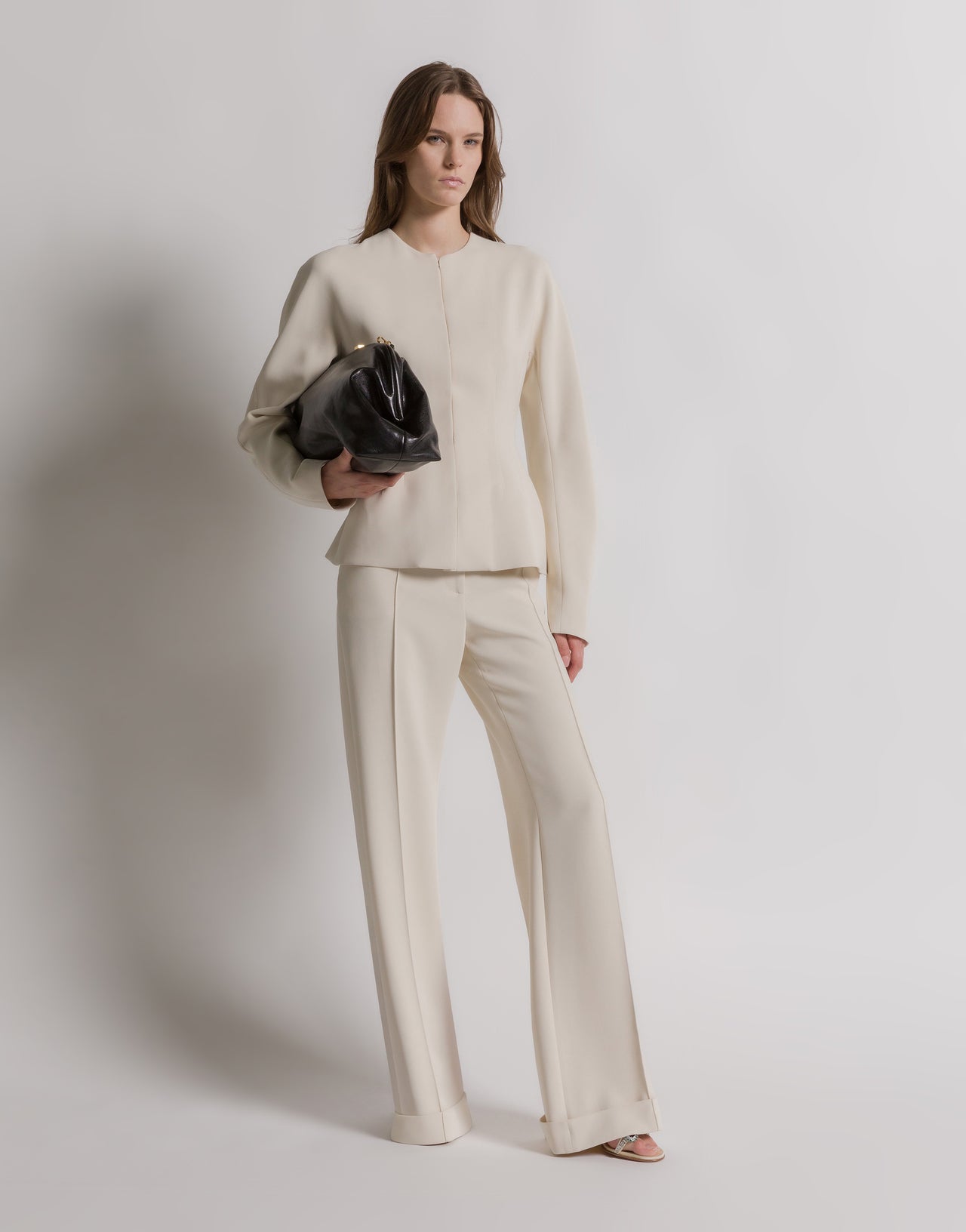 Elegant cady jacket 象牙 Alberta Ferretti Boutique Online 1