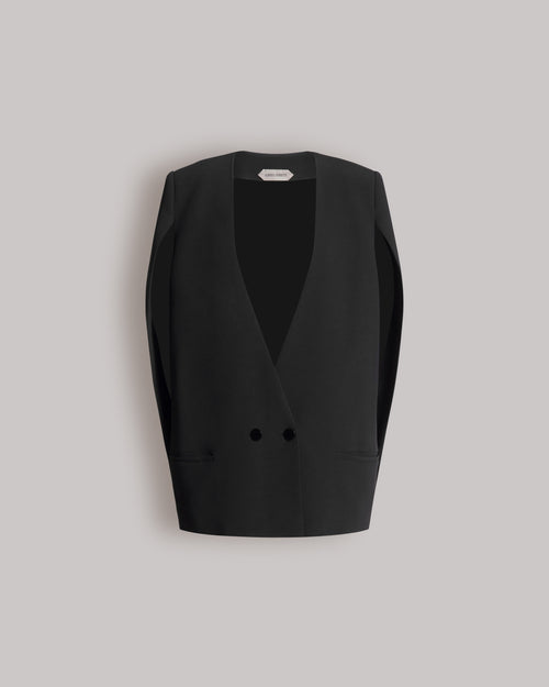 Cady jacket with cape sleeves