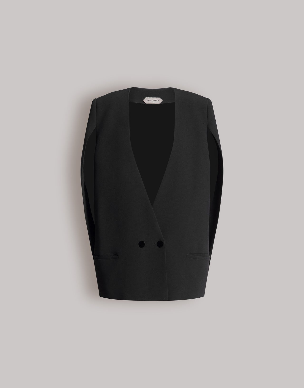 Cady jacket with cape sleeves Black Alberta Ferretti Boutique Online 4