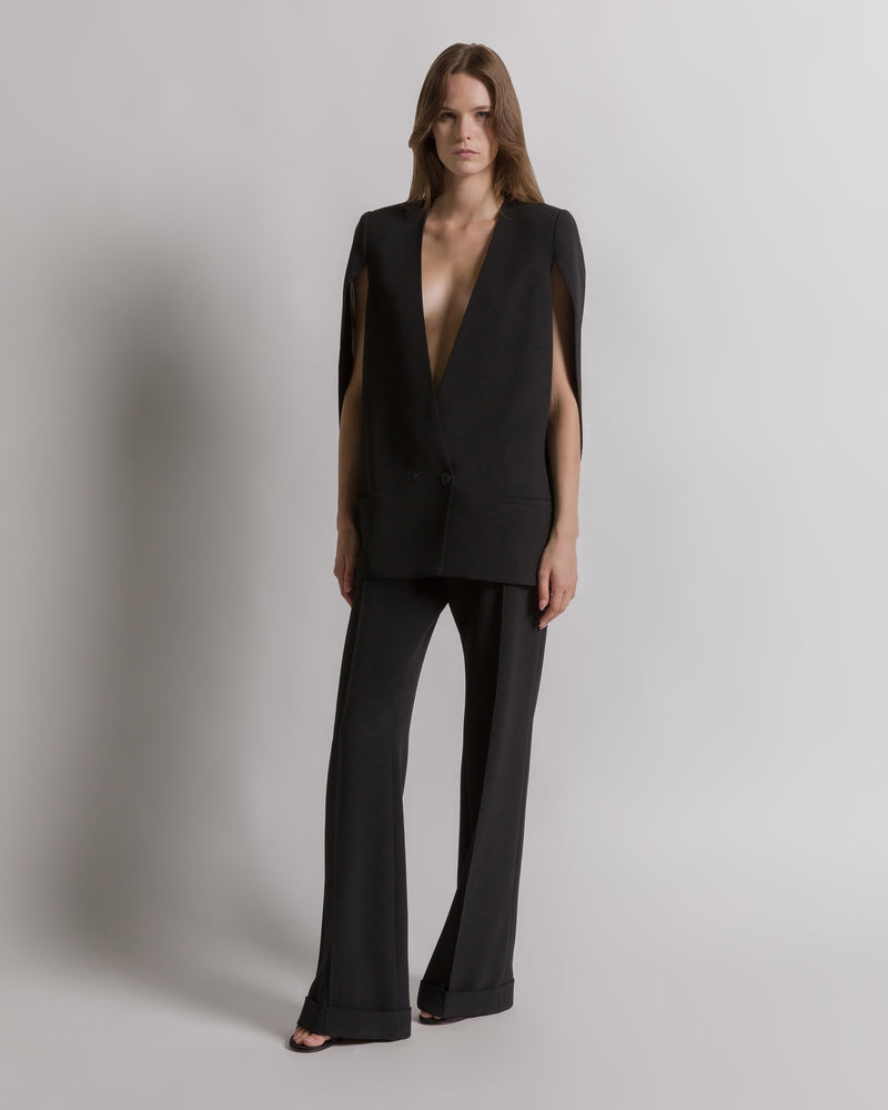 Cady jacket with cape sleeves Black Alberta Ferretti Boutique Online 0