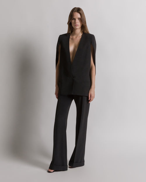 Cady jacket with cape sleeves Black Alberta Ferretti Boutique Online 0