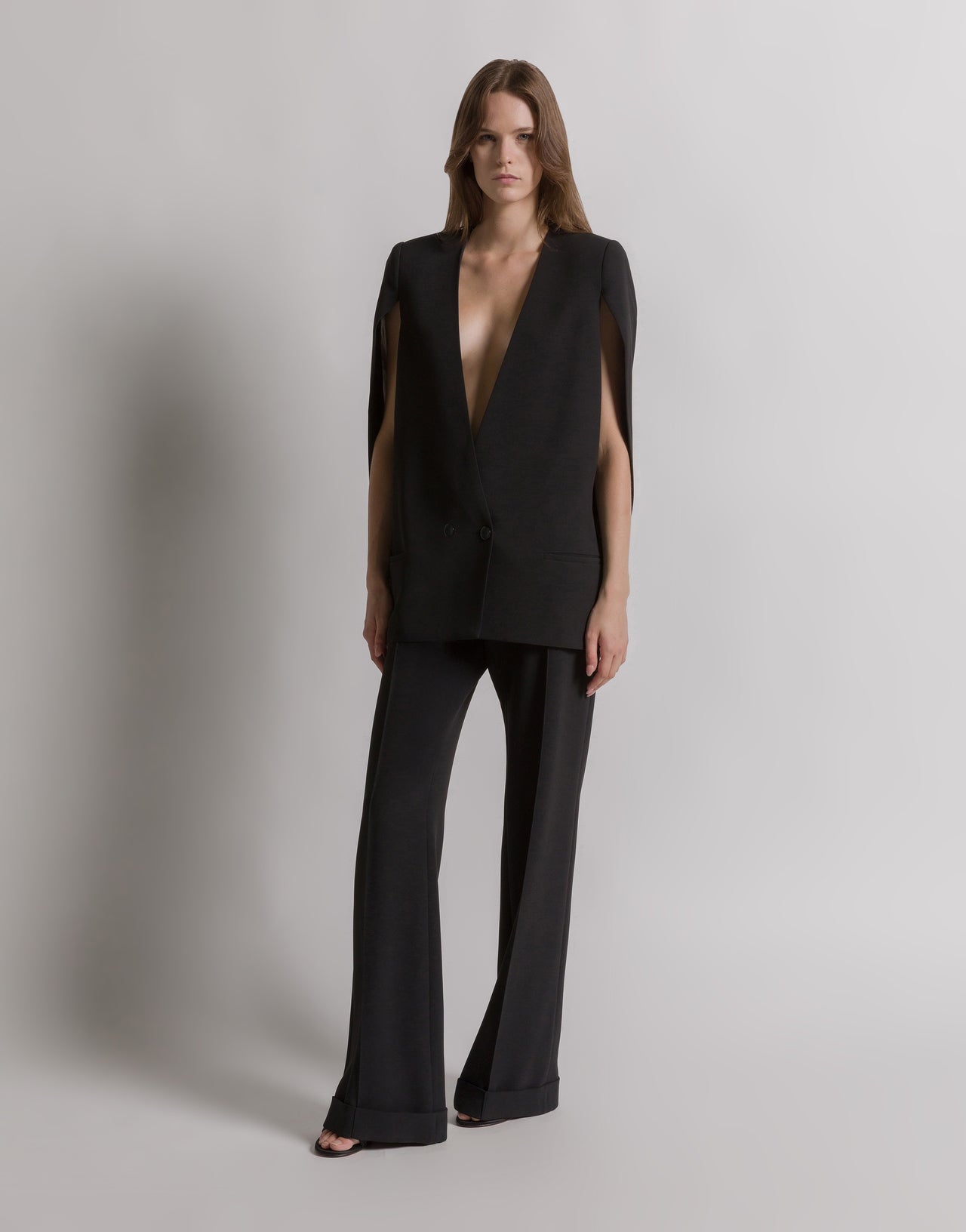 Cady jacket with cape sleeves Black Alberta Ferretti Boutique Online 1