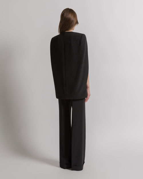 Cady jacket with cape sleeves Black Alberta Ferretti Boutique Online 1