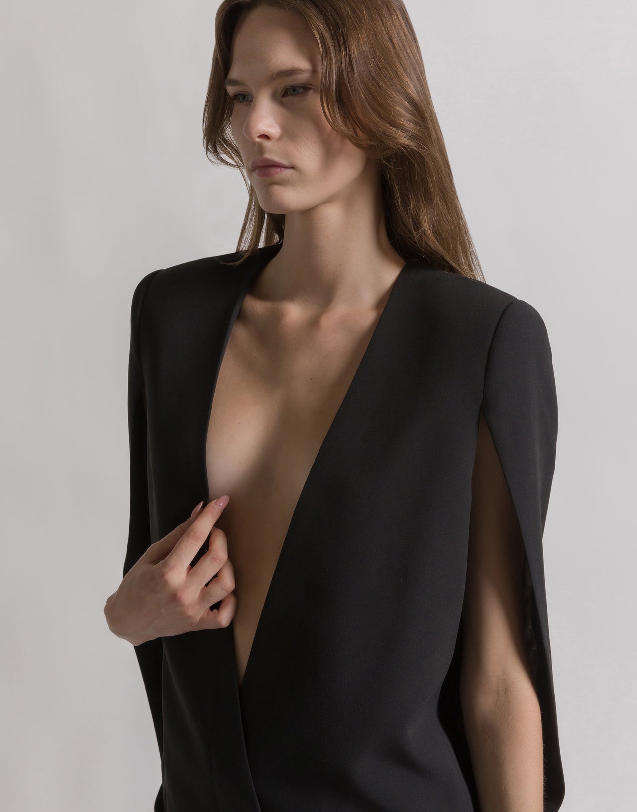 Cady jacket with cape sleeves Black Alberta Ferretti Boutique Online 3