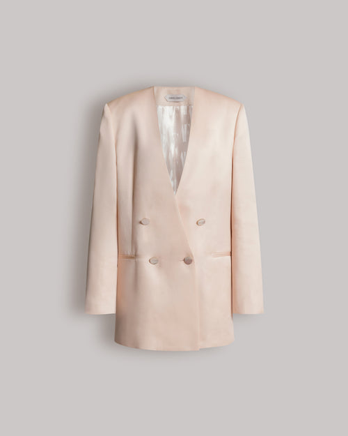 Silk organza double-breasted jacket