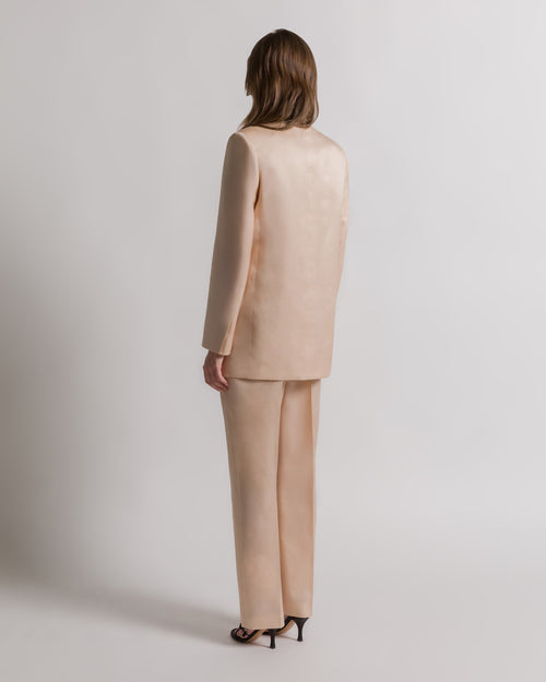 Silk organza double-breasted jacket