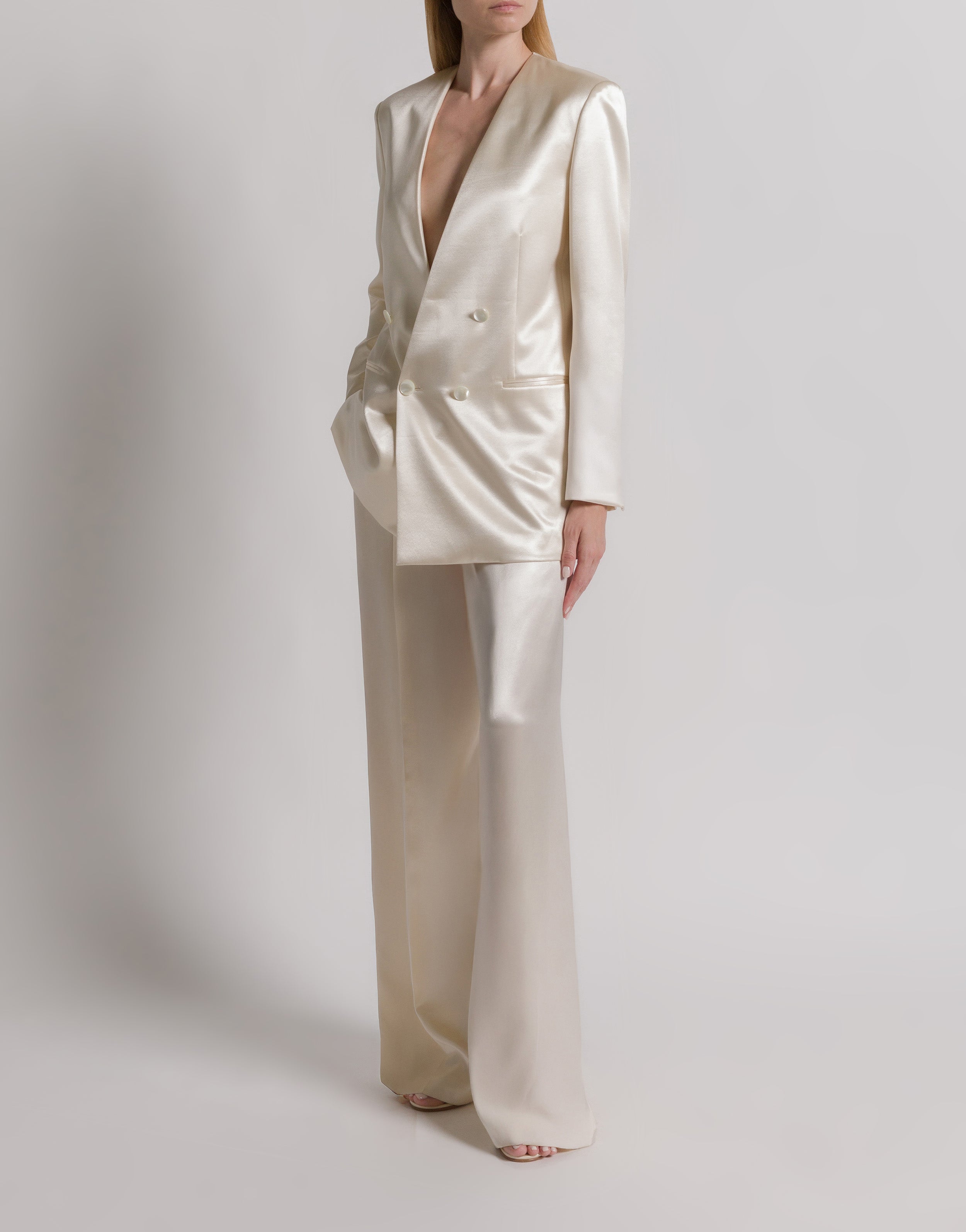 A FERRETTI アルベルタフェレッティ スーツ ラメツイード Tailoring, satin and lace