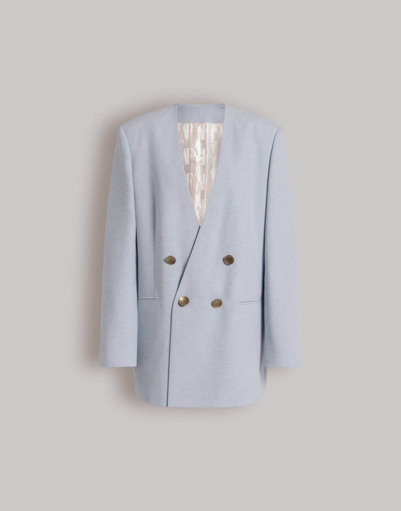 Veste en tweed à double boutonnage Bleu Alberta Ferretti Boutique Online 1