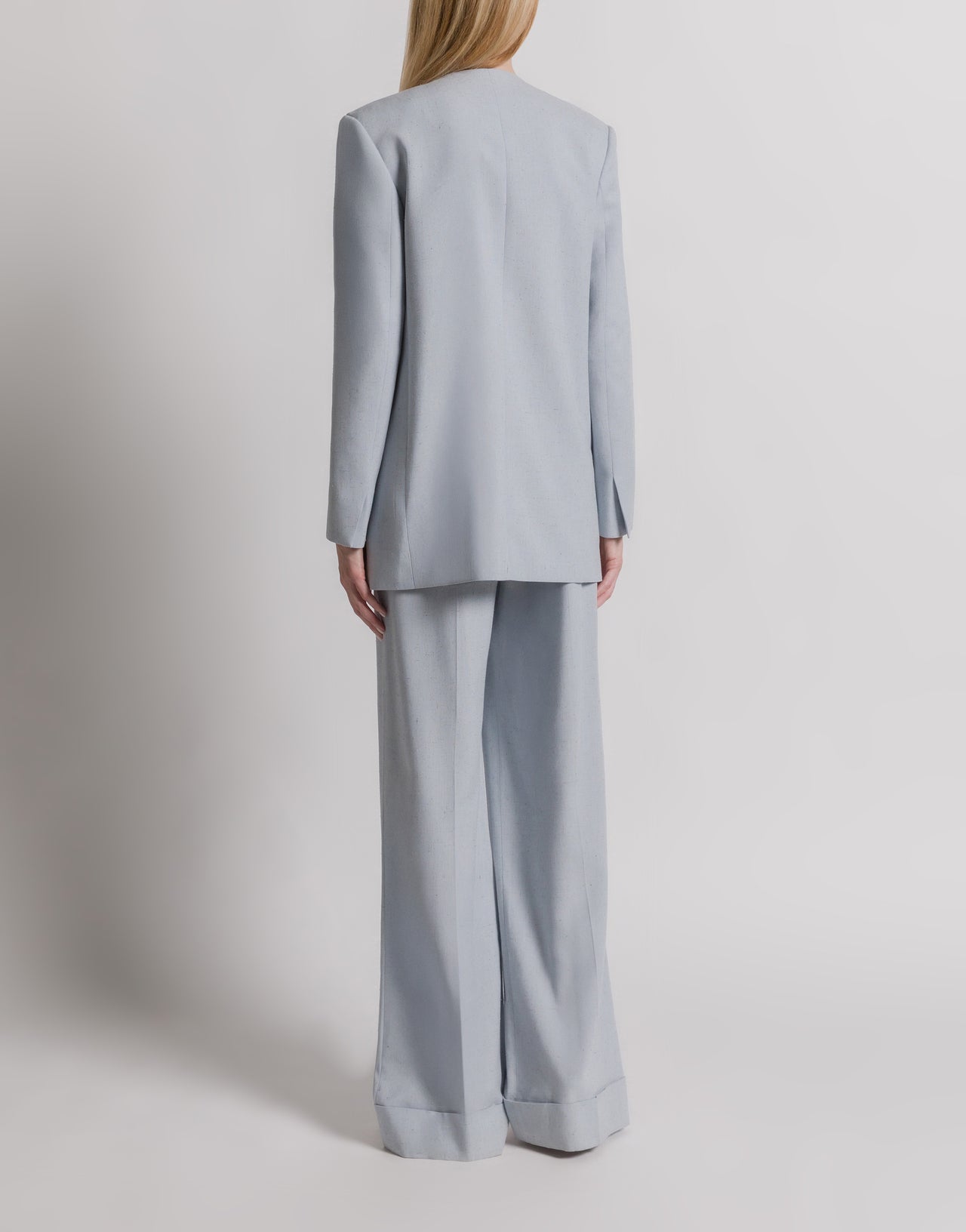 Veste en tweed à double boutonnage Bleu Alberta Ferretti Boutique Online 3