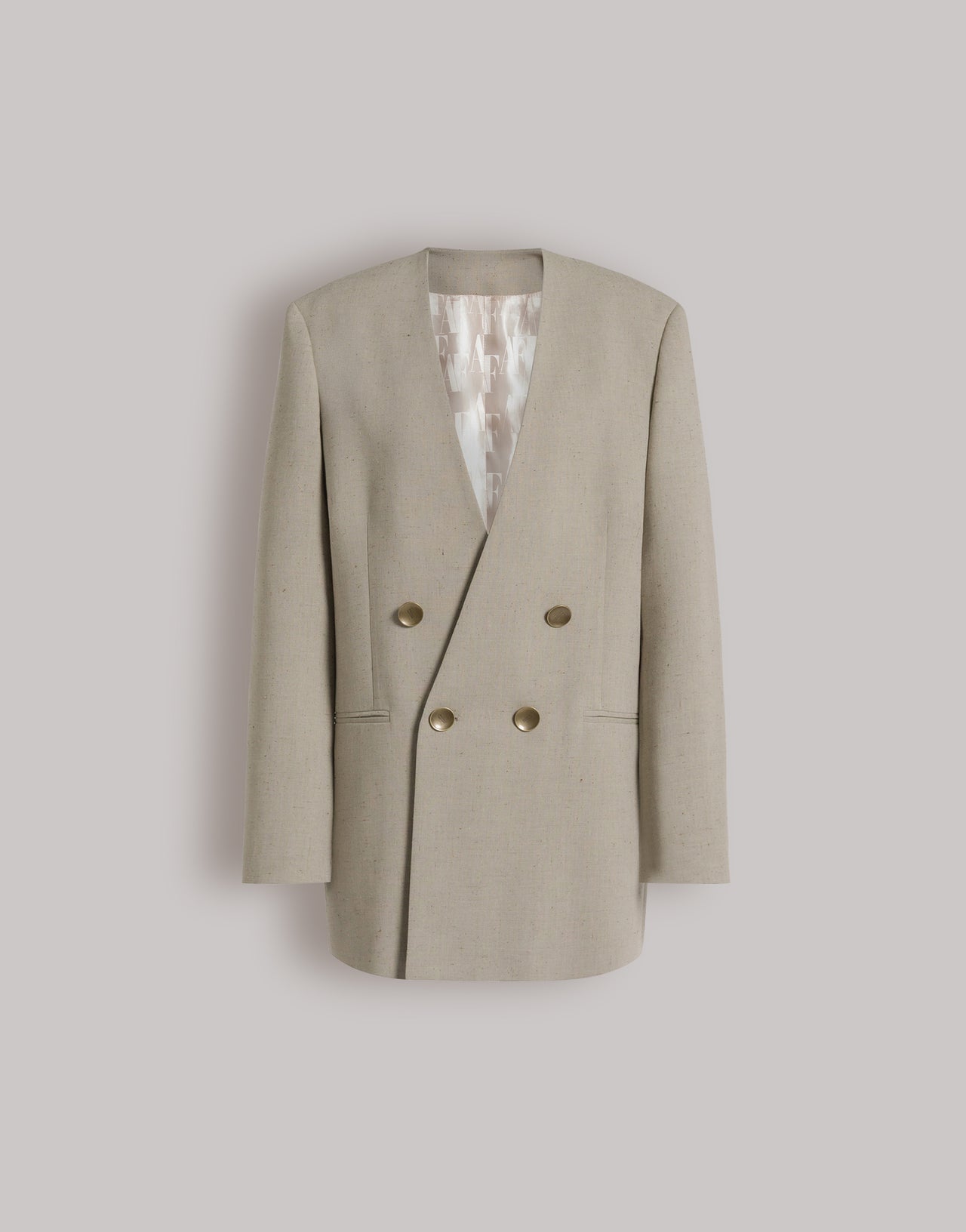 Double-breasted tweed jacket Beige Alberta Ferretti Boutique Online 4
