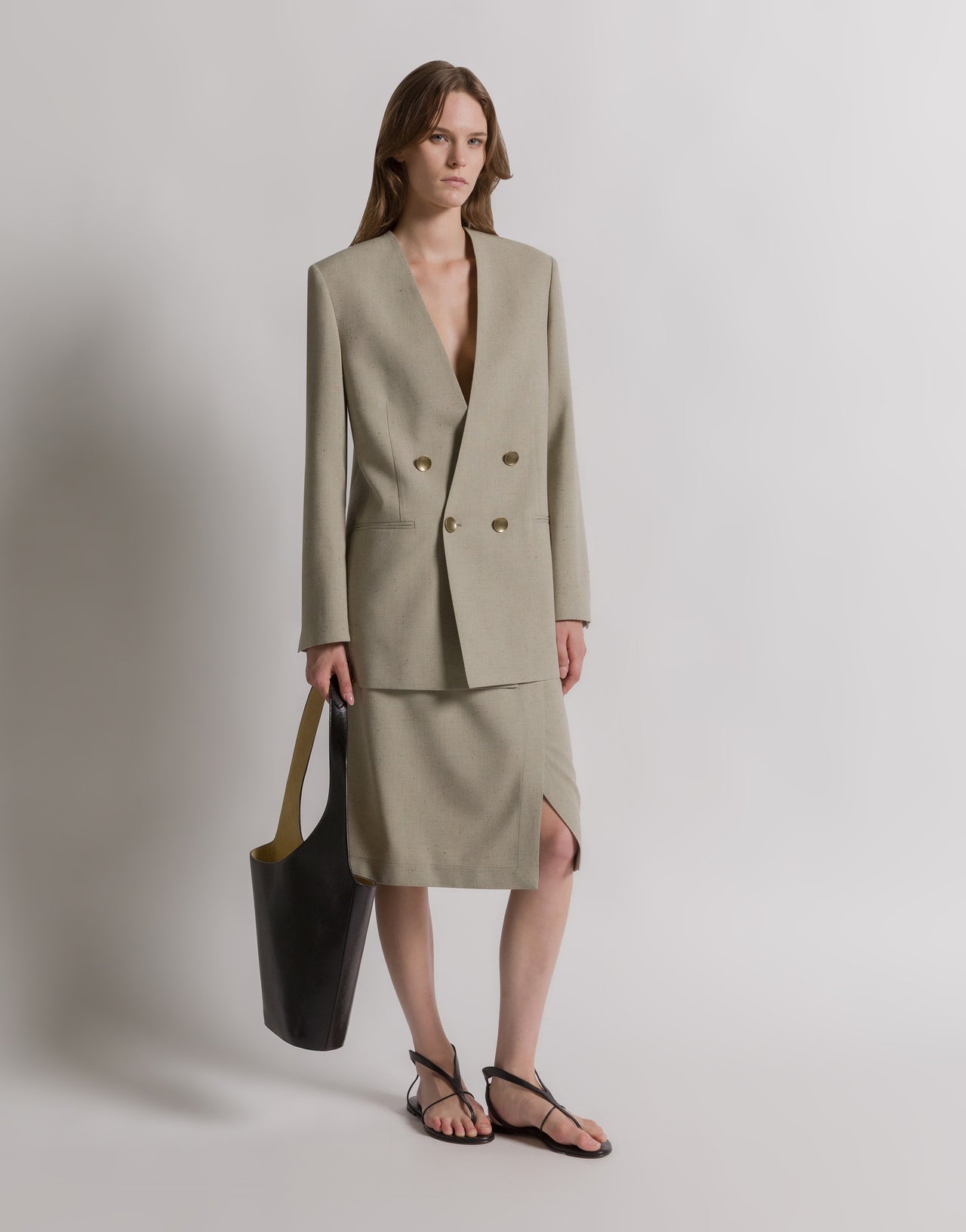 Double-breasted tweed jacket Beige Alberta Ferretti Boutique Online 2
